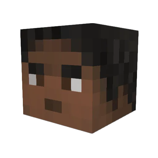 GD_339 Minecraft avatar head, 3D render