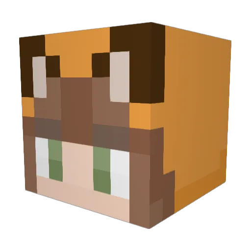 GDalu Minecraft avatar head, 3D render