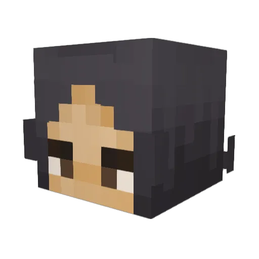 GDavii Minecraft avatar head, 3D render