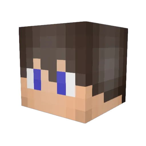 GDias Minecraft avatar head, 3D render