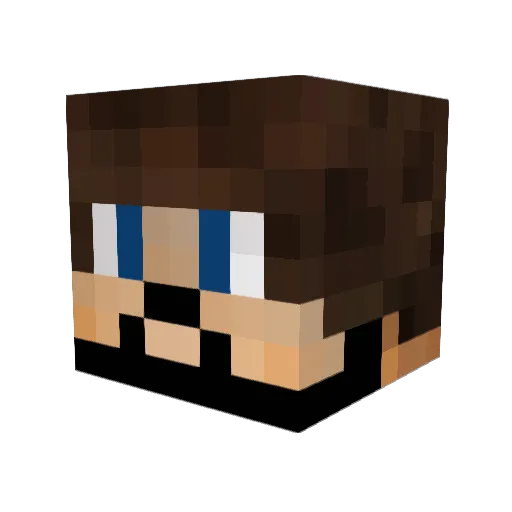 GDminecraftsike Minecraft avatar head, 3D render