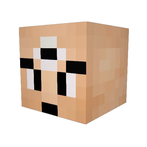 GDsheppa Minecraft avatar head, 3D render
