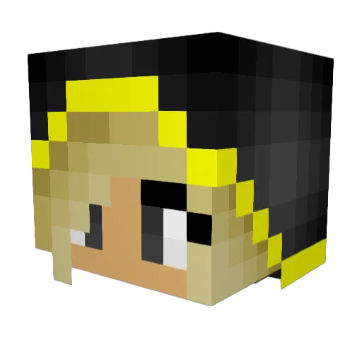 GEEJUANATE Minecraft avatar head, 3D render