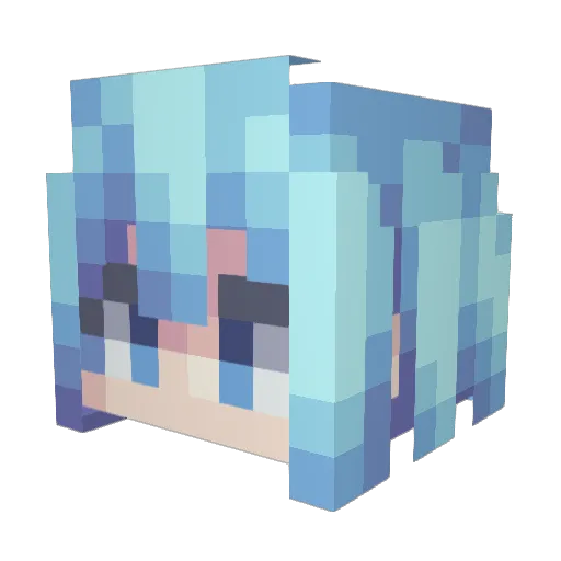 GEEKSITUU Minecraft avatar head, 3D render