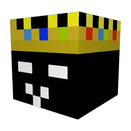 GEGASA Minecraft avatar head, 3D render