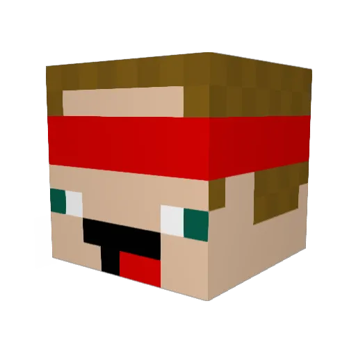 GEJMR Minecraft avatar head, 3D render