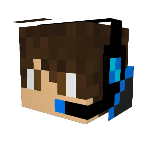GELO_YT Minecraft avatar head, 3D render