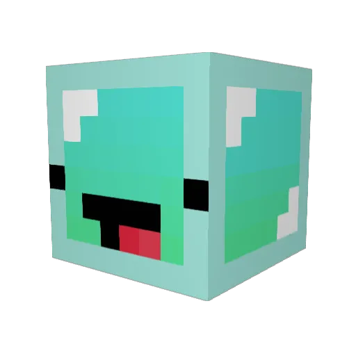 GEMINI_HQ Minecraft avatar head, 3D render