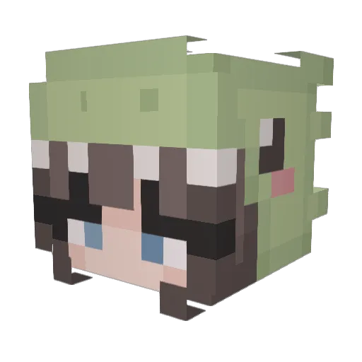 GEMXOCE Minecraft avatar head, 3D render