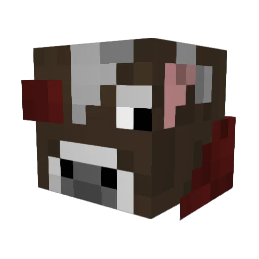 GENAKO Minecraft avatar head, 3D render