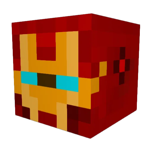 GENERAL_AQUA Minecraft avatar head, 3D render