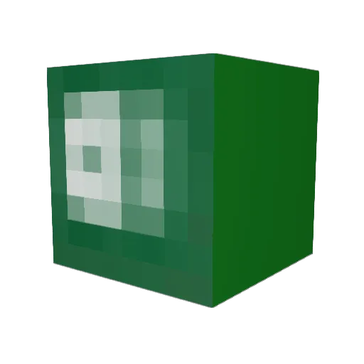GENERAL_EXCEL Minecraft avatar head, 3D render