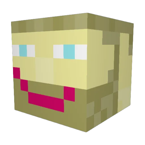 GENERAL_WUJ_FIL Minecraft avatar head, 3D render