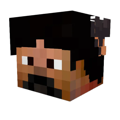 GENIE_AU Minecraft avatar head, 3D render