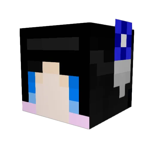 GENSYUJI Minecraft avatar head, 3D render