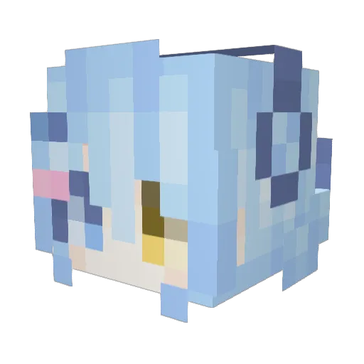 GEN_DA Minecraft avatar head, 3D render