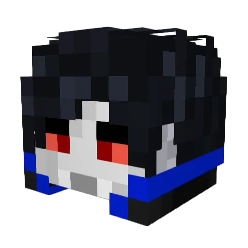 GEN_RETSNOM Minecraft avatar head, 3D render