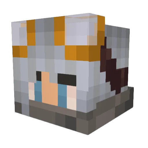 GENxISO Minecraft avatar head, 3D render