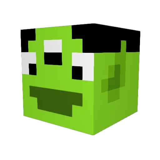 GEO247 Minecraft avatar head, 3D render
