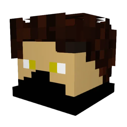GEOD1021 Minecraft avatar head, 3D render