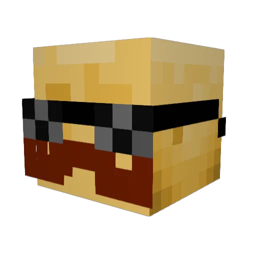 GEORGELL Minecraft avatar head, 3D render