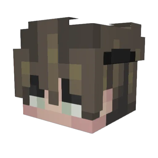 GEOSOPHER Minecraft avatar head, 3D render