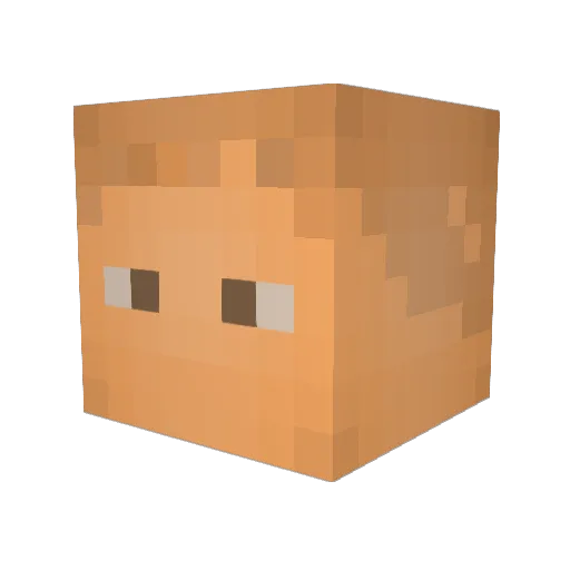 GER2000 Minecraft avatar head, 3D render