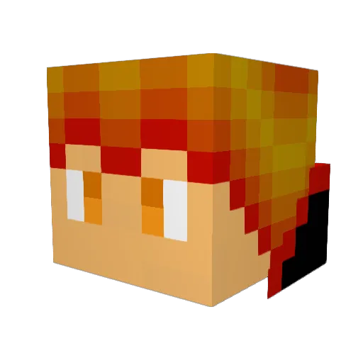 GERGAMER32 Minecraft avatar head, 3D render