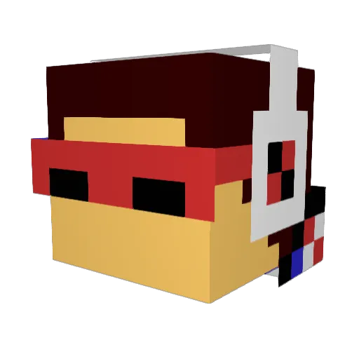 GERTY_1 Minecraft avatar head, 3D render