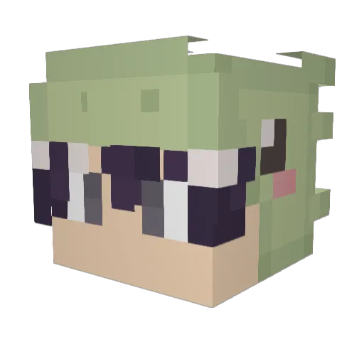GERT_UNIT Minecraft avatar head, 3D render