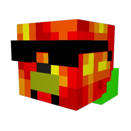 GETLARE Minecraft avatar head, 3D render