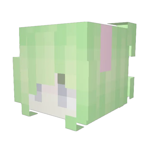 GETSCARED Minecraft avatar head, 3D render