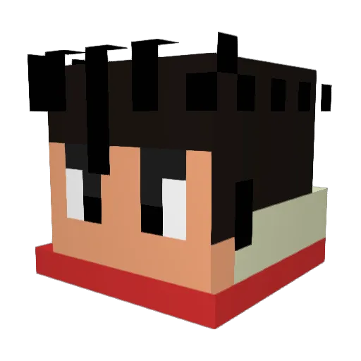 GETTERONE Minecraft avatar head, 3D render
