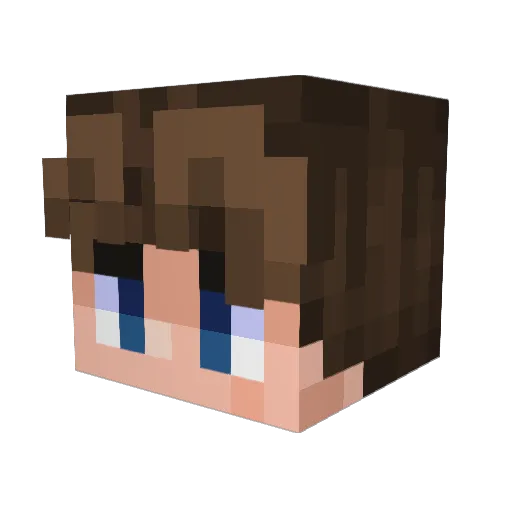 GETTUMZ Minecraft avatar head, 3D render