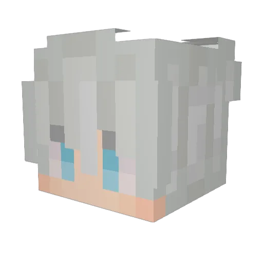 GET_17 Minecraft avatar head, 3D render