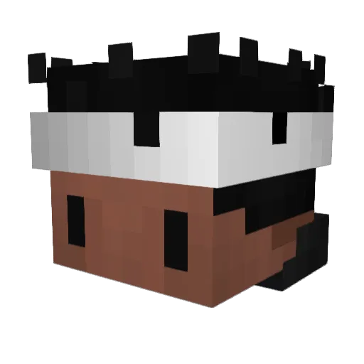 GETlike_Ebube Minecraft avatar head, 3D render