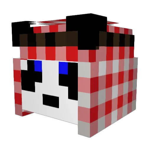 GEWIPED Minecraft avatar head, 3D render