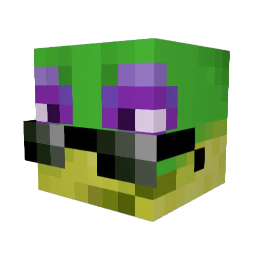 GEX1 Minecraft avatar head, 3D render