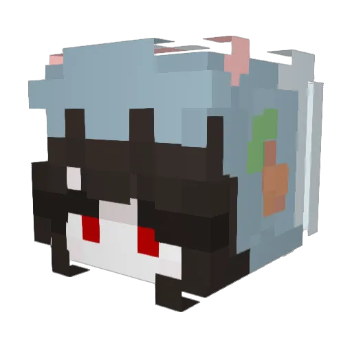 GFB_ Minecraft avatar head, 3D render