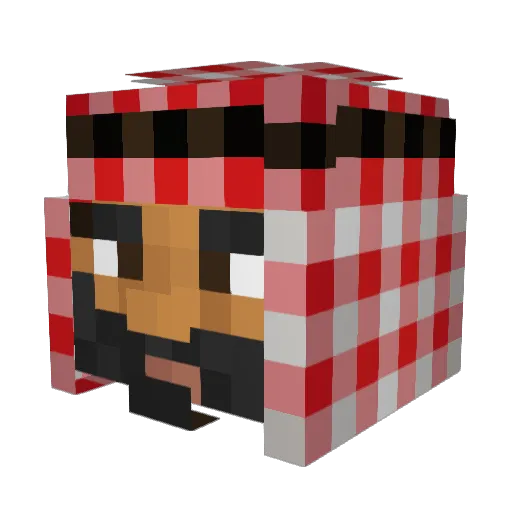 GFLGARY Minecraft avatar head, 3D render