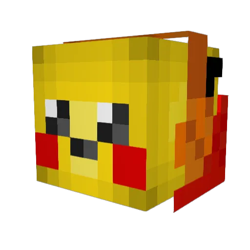 GFM_2002 Minecraft avatar head, 3D render