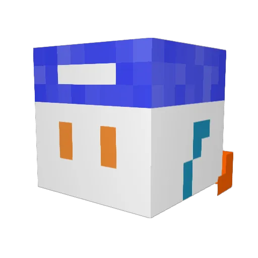GFWaterboys Minecraft avatar head, 3D render
