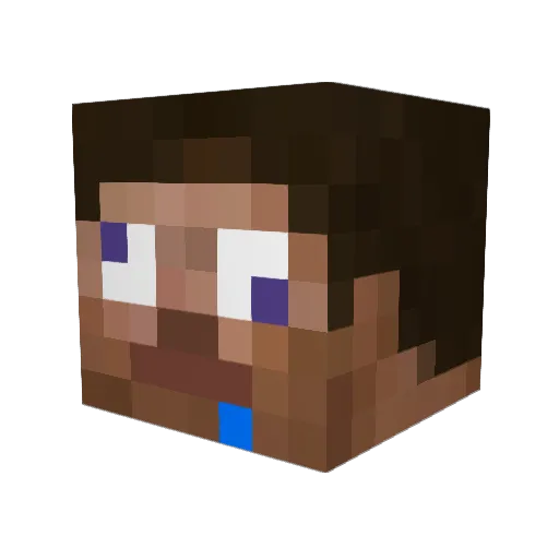 GF_1996 Minecraft avatar head, 3D render