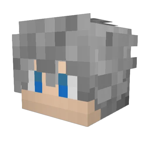 GFallen Minecraft avatar head, 3D render