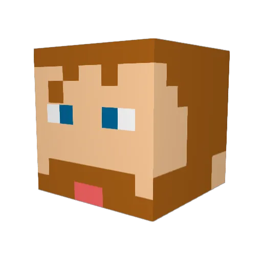 GFeraser Minecraft avatar head, 3D render