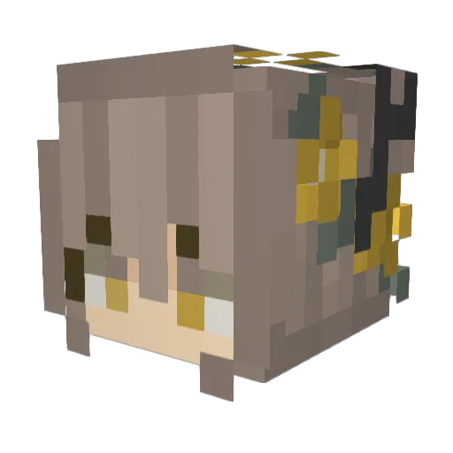 GFire Minecraft avatar head, 3D render