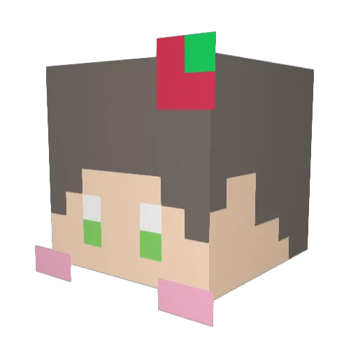GG0D1E Minecraft avatar head, 3D render