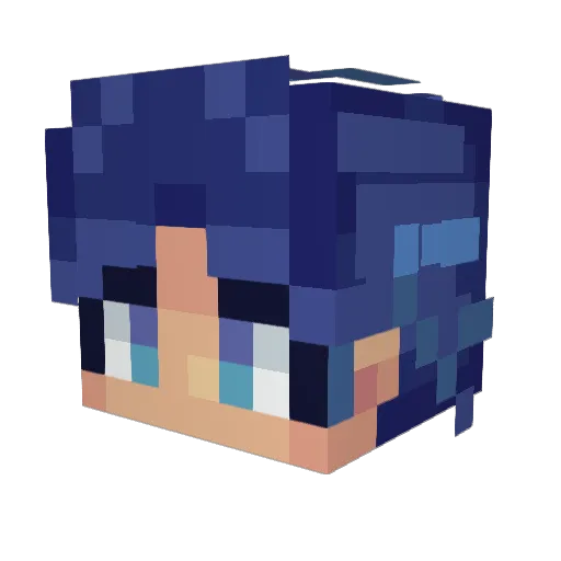 GG0NG Minecraft avatar head, 3D render