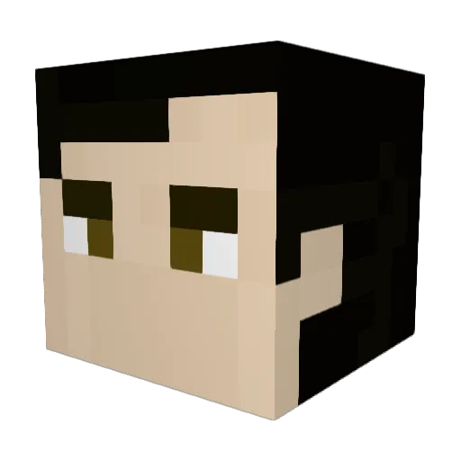 GG0O7 Minecraft avatar head, 3D render