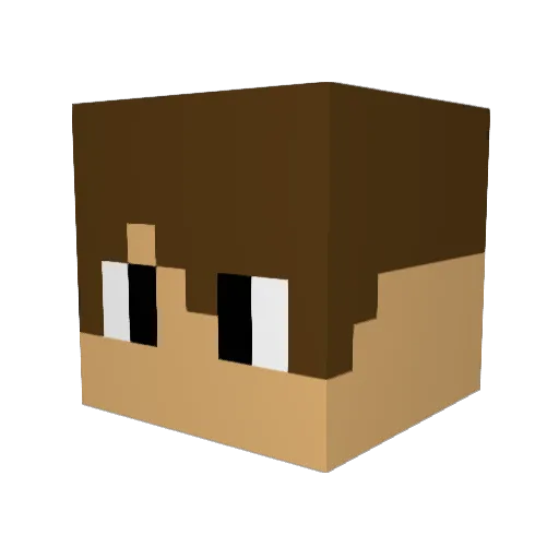 GG435 Minecraft avatar head, 3D render